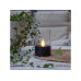 Star Trading LED-Kerze Solar Puloun, Ø 8.5 x 14 cm, Schwarz