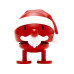 Hoptimist Bumble Santa Claus S 7.2 cm, Rot/Weiss
