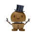 Hoptimist Deko Bumble Schneemann Oak S 7.8 cm, Braun/Schwarz