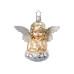 Inge Glas Manufaktur Weihnachtskugel Engel 10.5 cm, Beige/Silber