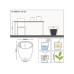 Lechuza Pflanzentopf CLASSICO Color LS 35 - Komplettset Beige