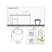 Lechuza Pflanzentopf CLASSICO Color LS 43 - Komplettset Weiss
