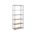 AC Design Regal Seaford 77 x 35 x 185 cm, Eiche/Schwarz matt