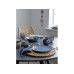 Bloomingville Speise-Service Sandrine 12-teilig, Blau