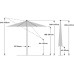 Suncomfort by Glatz Sonnenschirm Pop Up, 250 x 200 cm, Stone Grey Suncomfort by Glatz Sonnenschirm Pop Up, 250 x 200 cm, Stone Grey