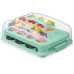 relaxdays Muffin Transport Box Transparent/Türkis