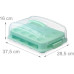 relaxdays Muffin Transport Box Transparent/Türkis