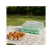 relaxdays Muffin Transport Box Transparent/Türkis