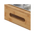 relaxdays Serviertablett Hellbraun/Silber relaxdays Serviertablett Hellbraun/Silber