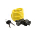 M-Wave Spiralkabelschloss mit Clip-on-Halte 1800 x 10 mm, Gelb