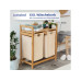 Lumaland Wäschekorb  Bambus 60 l, Braun/Beige