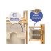 Lumaland Wäschekorb  Bambus 60 l, Braun/Beige