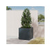 Herstera Metall Würfel Pflanzkübel 50 x 50 x 50 cm Anthrazit