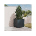 Herstera Metall Würfel Pflanzkübel 50 x 50 x 50 cm Anthrazit