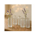 relaxdays Vase 6er Set Transparent 13 x 5 cm