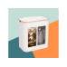 relaxdays Recyclingbehälter 140 L Weiss