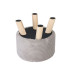 relaxdays Hocker Cord 30 x 30 cm Grau relaxdays Hocker Cord 30 x 30 cm Grau