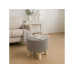 relaxdays Hocker Cord 30 x 30 cm Grau relaxdays Hocker Cord 30 x 30 cm Grau