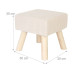 relaxdays Hocker Cord 30 x 30 cm Beige relaxdays Hocker Cord 30 x 30 cm Beige
