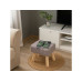 relaxdays Hocker Cord 30 x 30 cm Grau relaxdays Hocker Cord 30 x 30 cm Grau