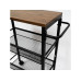 relaxdays Nischenwagen 77 x 22 x 45.5 cm Schwarz