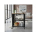 relaxdays Küchenwagen 77.5 x 60 cm Schwarz/Braun
