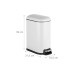 relaxdays Treteimer 10 L Weiss