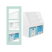 relaxdays Bücherregal für Kinder 79 x 72 x 30.5 cm Weiss/Blau