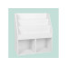 relaxdays Bücherregal für Kinder 79 x 72 x 30.5 cm Weiss/Blau