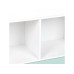 relaxdays Bücherregal für Kinder 79 x 72 x 30.5 cm Weiss/Blau