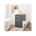 relaxdays Badezimmerregal 80 x 60 x 30 cm Grau