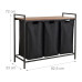 relaxdays Wäschekorb Braun/Schwarz relaxdays Wäschekorb Braun/Schwarz