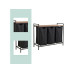 relaxdays Wäschekorb Braun/Schwarz relaxdays Wäschekorb Braun/Schwarz