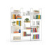 relaxdays Regal Industrial mit 14 Ablagen 166 x 158 x 24 cm Weiss