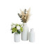 relaxdays Vase 3er Set, Weiss