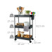 relaxdays Küchenwagen 62.5 x 40 x 22 cm Schwarz relaxdays Küchenwagen 62.5 x 40 x 22 cm Schwarz