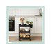 relaxdays Küchenwagen 62.5 x 40 x 22 cm Schwarz relaxdays Küchenwagen 62.5 x 40 x 22 cm Schwarz