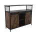 relaxdays Sideboard 80 x 100 x 33 cm Braun/Schwarz