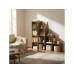 relaxdays Regal 129.5 x 129.5 x 29 cm Braun