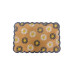 relaxdays Fussmatte Blumen 60 x 40 cm Blau/Natur