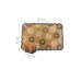 relaxdays Fussmatte Blumen 60 x 40 cm Blau/Natur