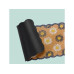 relaxdays Fussmatte Blumen 60 x 40 cm Blau/Natur