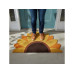 relaxdays Fussmatte Sonnenblume 80 x 50 cm Gelb