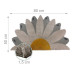 relaxdays Fussmatte Sonnenblume 80 x 50 cm Grau