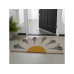 relaxdays Fussmatte Sonnenblume 80 x 50 cm Grau