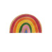 relaxdays Fussmatte Regenbogen 80 x 50 cm Mehrfrabig