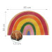 relaxdays Fussmatte Regenbogen 80 x 50 cm Mehrfrabig