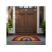 relaxdays Fussmatte Regenbogen 80 x 50 cm Mehrfrabig