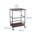 relaxdays Servierwagen 82 x 60 x 45 cm Dunkelbraun/Schwarz