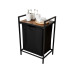 relaxdays Wäschekorb  65 L Schwarz/Braun